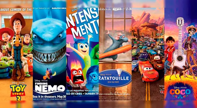 Reto visual: encuentra las películas de Disney Pixar.