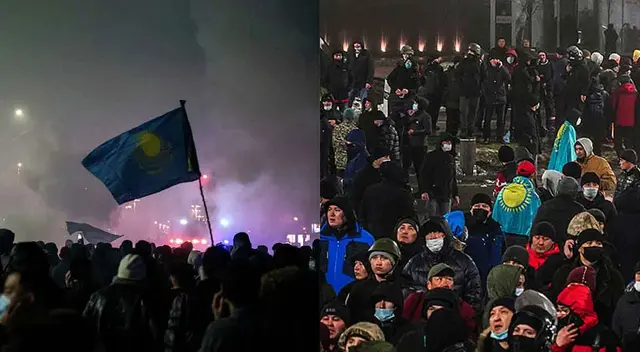 Las protestas no cesan en Kazajistán. Las protestas no cesan en Kazajistán.