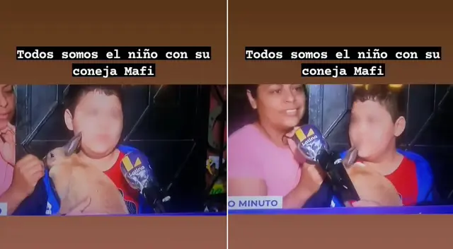 Niño conmueve las redes al no abandonar a su conejo tras sismo 5.6 registrado en Lima