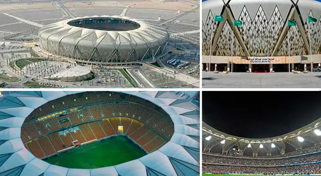 Composición de fotos del King Abdullah Sports City.   