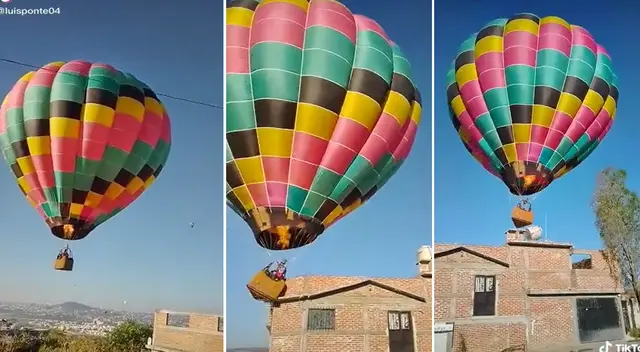 Un globo aerostático impactó contra una vivienda y se llevó un tanque de agua a su paso Un globo aerostático impactó contra una vivienda y se llevó un tanque de agua a su paso