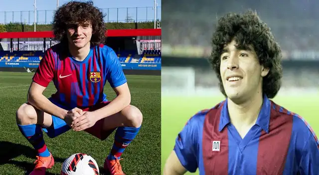 El nuevo fichaje del Barcelona sorprende por su parecido con Maradona.