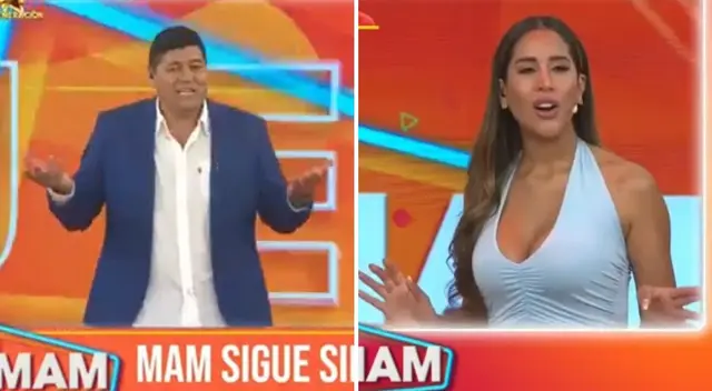 Sergio Ibarra y su singular broma a Melissa Paredes. Sergio Ibarra y su singular broma a Melissa Paredes.