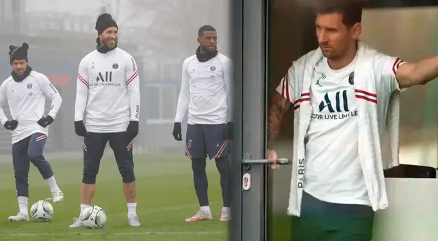 Lionel Messi presencia entrenamientos del PSG desde el gimnasio Lionel Messi presencia entrenamientos del PSG desde el gimnasio