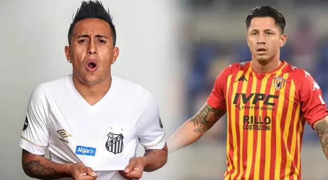 Gianluca Lapadula y Christian Cueva Gianluca Lapadula y Christian Cueva