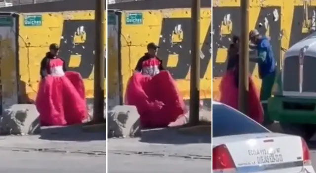 Recolector de basura se vuelve viral por bailar "Tiempo de vals" con vestido de quinceañero Recolector de basura se vuelve viral por bailar "Tiempo de vals" con vestido de quinceañero
