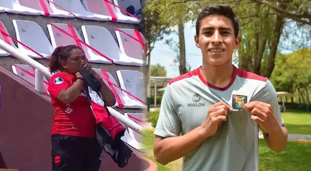 Madre de futbolista de Melgar rompe en llanto con presentación de su hijo Madre de futbolista de Melgar rompe en llanto con presentación de su hijo