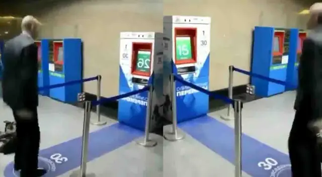 Maquina en Rusia da boletos a personas que hagan 30 sentadillas Maquina en Rusia da boletos a personas que hagan 30 sentadillas