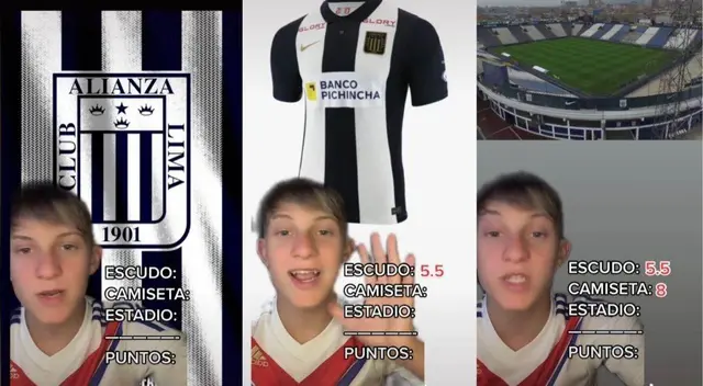 Hincha argentino sobre escudo de Alianza Lima:
