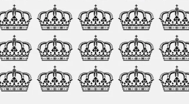 Reto visual: ¿Qué corona es diferente? descifra el acertijo en tiempo récord Reto visual: ¿Qué corona es diferente? descifra el acertijo en tiempo récord