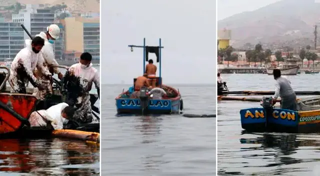 Repsol contrató a empresa que da 350 soles a pescadores para limpieza a mar contaminado Repsol contrató a empresa que da 350 soles a pescadores para limpieza a mar contaminado
