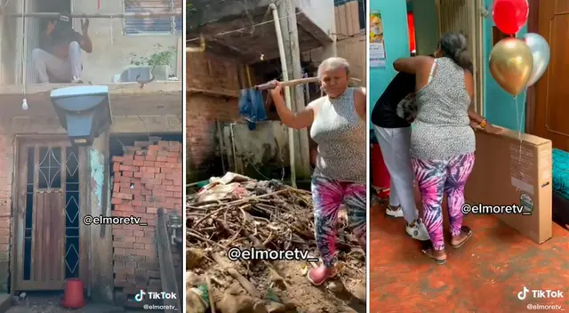 Viral: Deshecha el televisor antiguo para sorprender a su madre, pero recibe un 'escobazo'