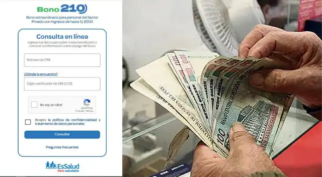 Bono de 210 soles: cuándo se cobra el dinero.