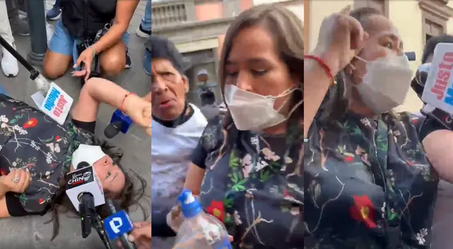 Nidia Vilchez denuncia agresión en marcha contra Pedro Castillo