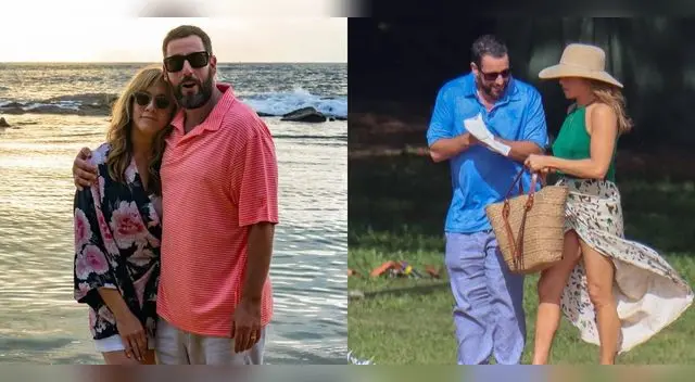 Jennifer Aniston comparte detrás de cámaras junto a Adam Sandler