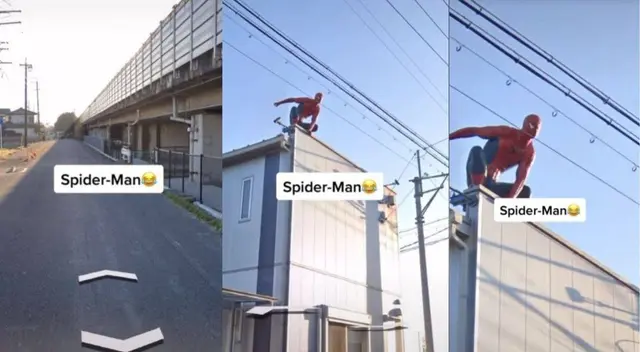 Google Maps: usuario encuentra a Spider-Man entre las casas y es viral - VIDEO Google Maps: usuario encuentra a Spider-Man entre las casas y es viral - VIDEO