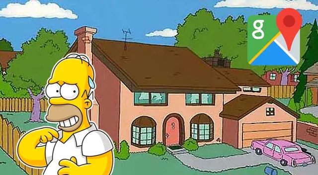 Así luce la cada de Los Simpson en Google Maps. Así luce la cada de Los Simpson en Google Maps.