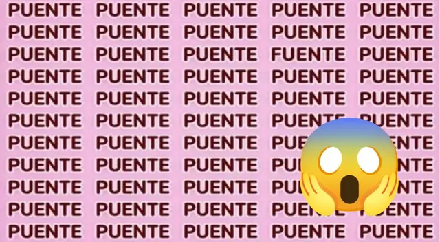 Reto visual EXTREMO: encuentra la palabra 'Fuente' en 10 segundos Reto visual EXTREMO: encuentra la palabra 'Fuente' en 10 segundos