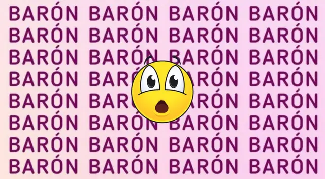 Reto visual MUY DIFÍCIL: ¿Logras encontrar la palabras 'VARON' en menos de 5 segundos? Reto visual MUY DIFÍCIL: ¿Logras encontrar la palabras 'VARON' en menos de 5 segundos?