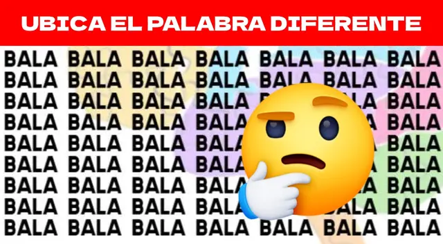 Reto visual sobre localizar la palabra oculta 'PALA'. Reto visual sobre localizar la palabra oculta 'PALA'.