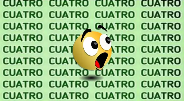 Reto visual SÚPER PRO: encuentra la palabra 'CUARTO' en solo 10 segundos