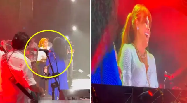 Magaly Medina participó del concierto de Eva Ayllón. Magaly Medina participó del concierto de Eva Ayllón.