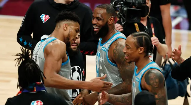 Team LeBron celebra triunfo ante Team Durant en el All-Star Game 2022 Team LeBron celebra triunfo ante Team Durant en el All-Star Game 2022