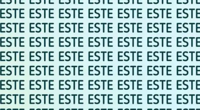 ¿Podrás encontrar la palabra 'Esta' en 5 segundos? Resuelve este complicado reto visual ¿Podrás encontrar la palabra 'Esta' en 5 segundos? Resuelve este complicado reto visual