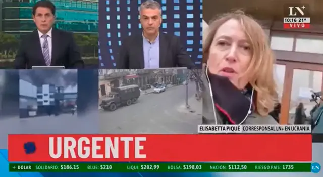 La inédita reacción de Elisabetta Piqué hacia su colega en pleno bombardeo ruso - VIDEO La inédita reacción de Elisabetta Piqué hacia su colega en pleno bombardeo ruso - VIDEO