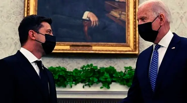 Joe Biden y Volodímir Zelenski realizaron acuerdos contra Rusia.
