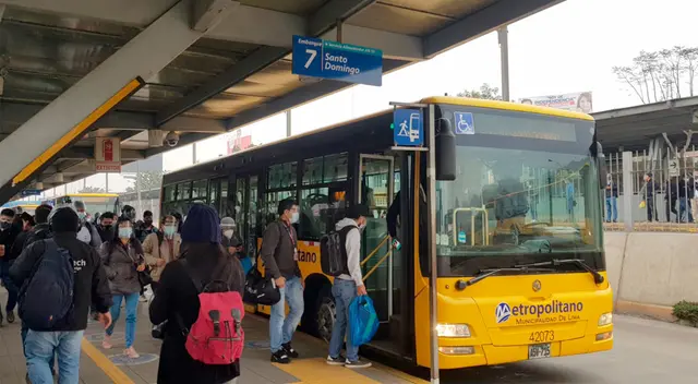 Alimentadores del Metropolitano suspenderán operaciones.