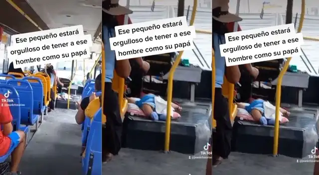 Chófer lleva a su hijo al trabajo para no dejarlo solo y conmueve las redes - VIDEO