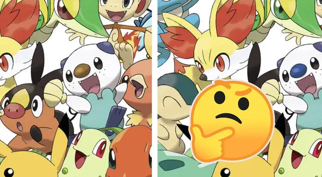Encuentra las diferencias en Pokémon.