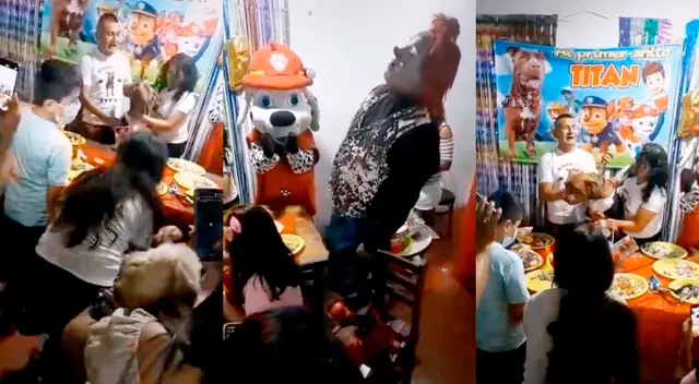 Titán celebró su primer año con una gran fiesta al lado de sus dueños. Titán celebró su primer año con una gran fiesta al lado de sus dueños.
