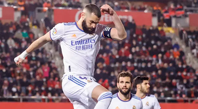 Karim Benzema marcó doblete en la goleada de Real Madrid sobre Mallorca