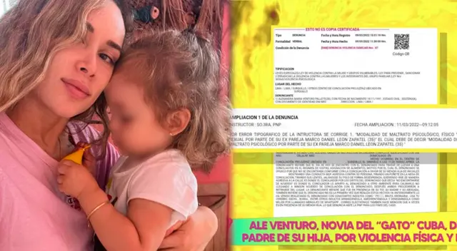 Ale Venturo denunció al padre de su hija. Ale Venturo denunció al padre de su hija.