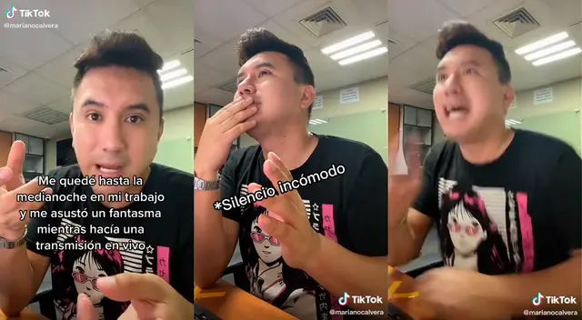 TikTok: periodista peruano fue asustado por 'fantasma'.