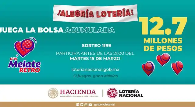 Revisa los números ganadores del Melate Retro de la Lotería Nacional
