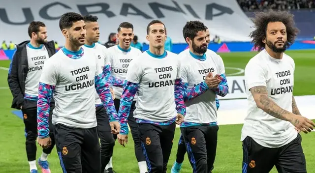 Real Madrid mostró apoyo a la población de Ucrania Real Madrid mostró apoyo a la población de Ucrania