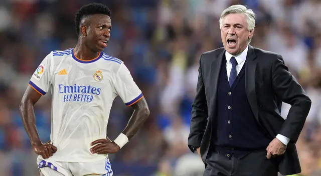 Ancelotti se rindió ante el buen presente de Vinicius