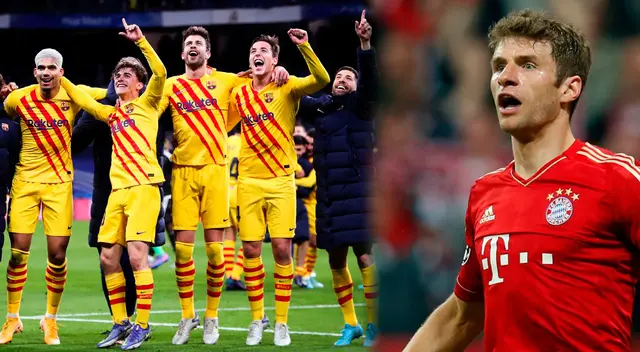 Thomas Müller no ocultó su sentir al ver una gran exhibición de Barcelona