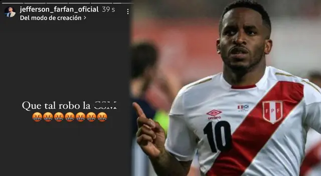 Farfán dio a conocer su indignación tras robo de Perú en Montevideo