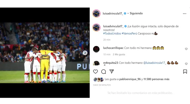 Luis Advíncula expresó su sentir en su cuenta de Instagram. (Foto: Captura)   