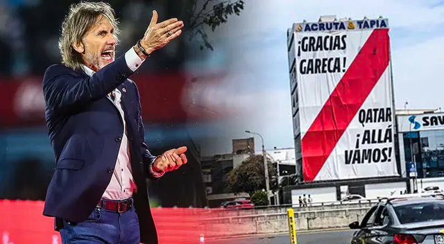 Selección Peruana y cartel Selección Peruana y cartel