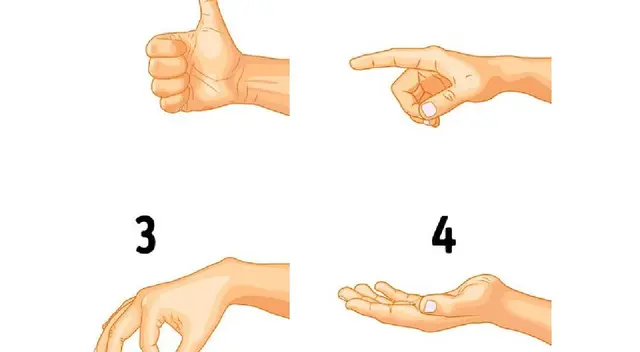 ¿Cuál de las manos tiene un patrón distinto?