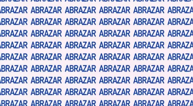¿Podrás hallar la palabra 'ABRASAR'? Atrévete a resolver este reto visual en 5 segundos