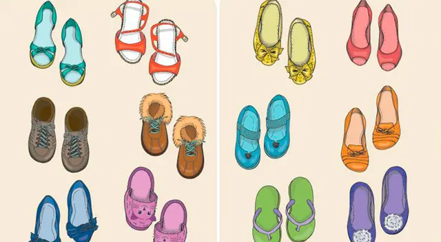 Reto visual: localiza las diferencias entre los calzados; hay más de 3 por hallar