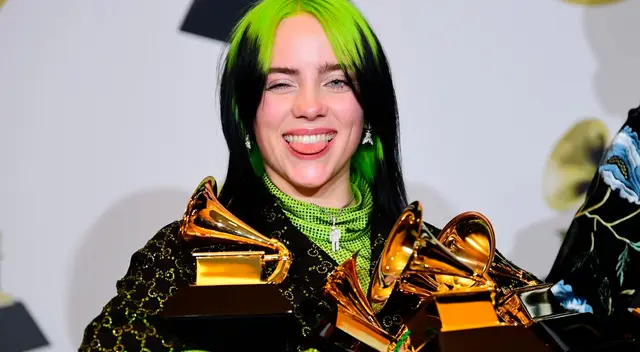 Billie Eilish está nominada en siete categorías y tres de ellas son las más importante de los Grammys.