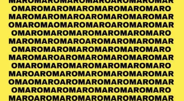 ¿Tienes mirada de halcón? Ubica la palabra RAMÓN en solo 10 segundos