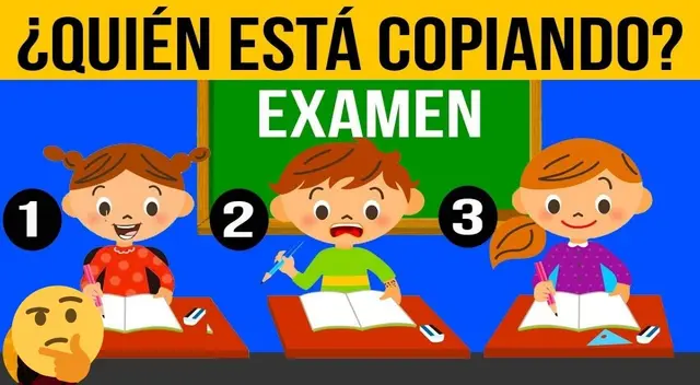 ¿Quién está copiando en el examen? Analiza y resuelve este acertijo para inteligentes